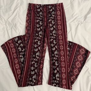 Print Flared Bell Bottom Pants